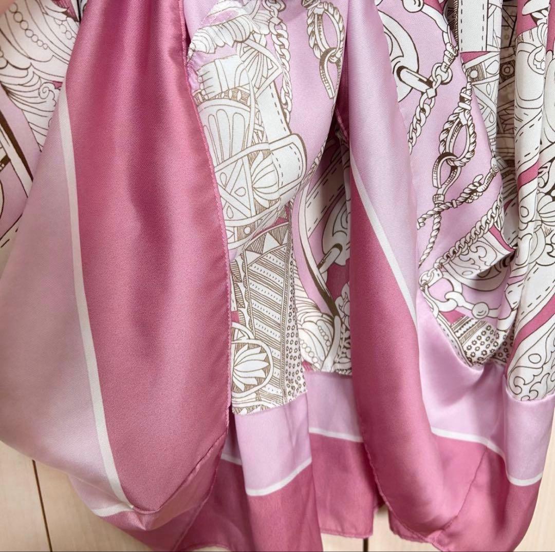 グレースクラス グレースコンチネンタル スカーフプリントシャツドレス 38 総柄