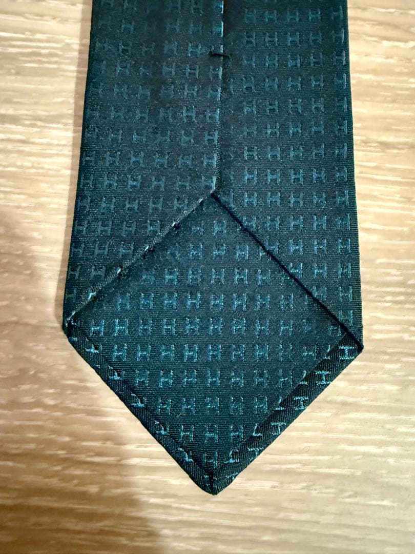 HERMES ネクタイ Hロゴ ファソネ