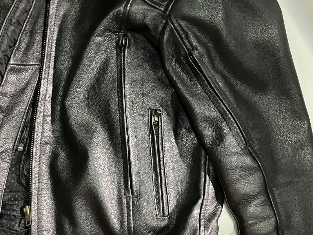 ブラックレザージャケット ライダースジャケット