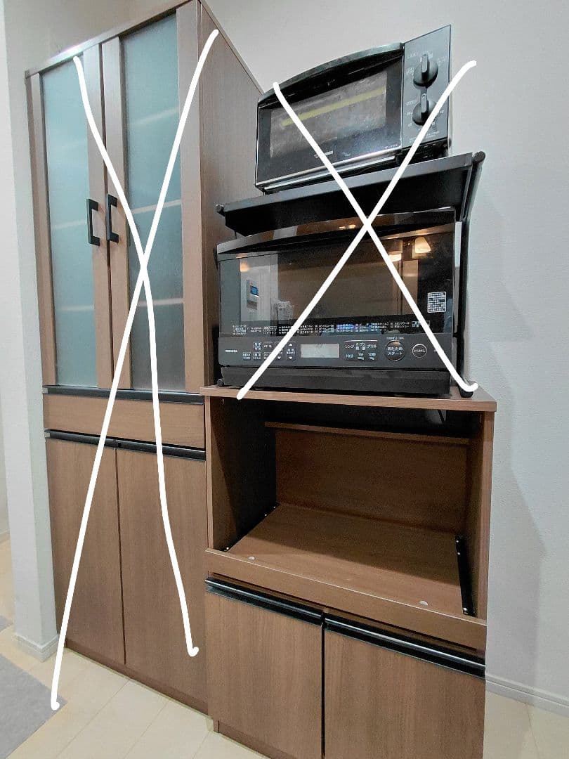 ★美品★木製レンジボード ブラウン（ニトリ）