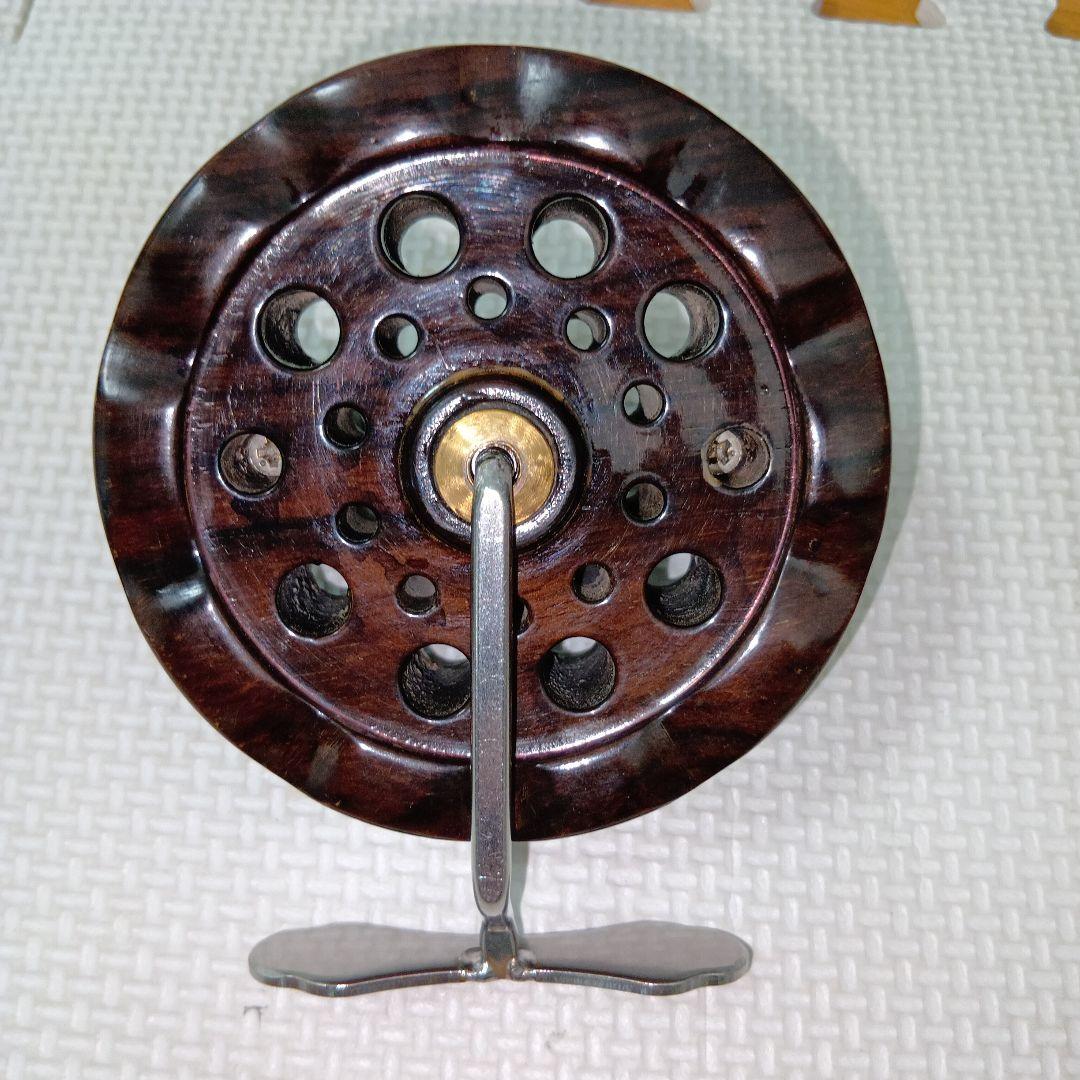 週末セール　大倉屋　謹製　紫黒檀　大江戸リール　約85ミリ