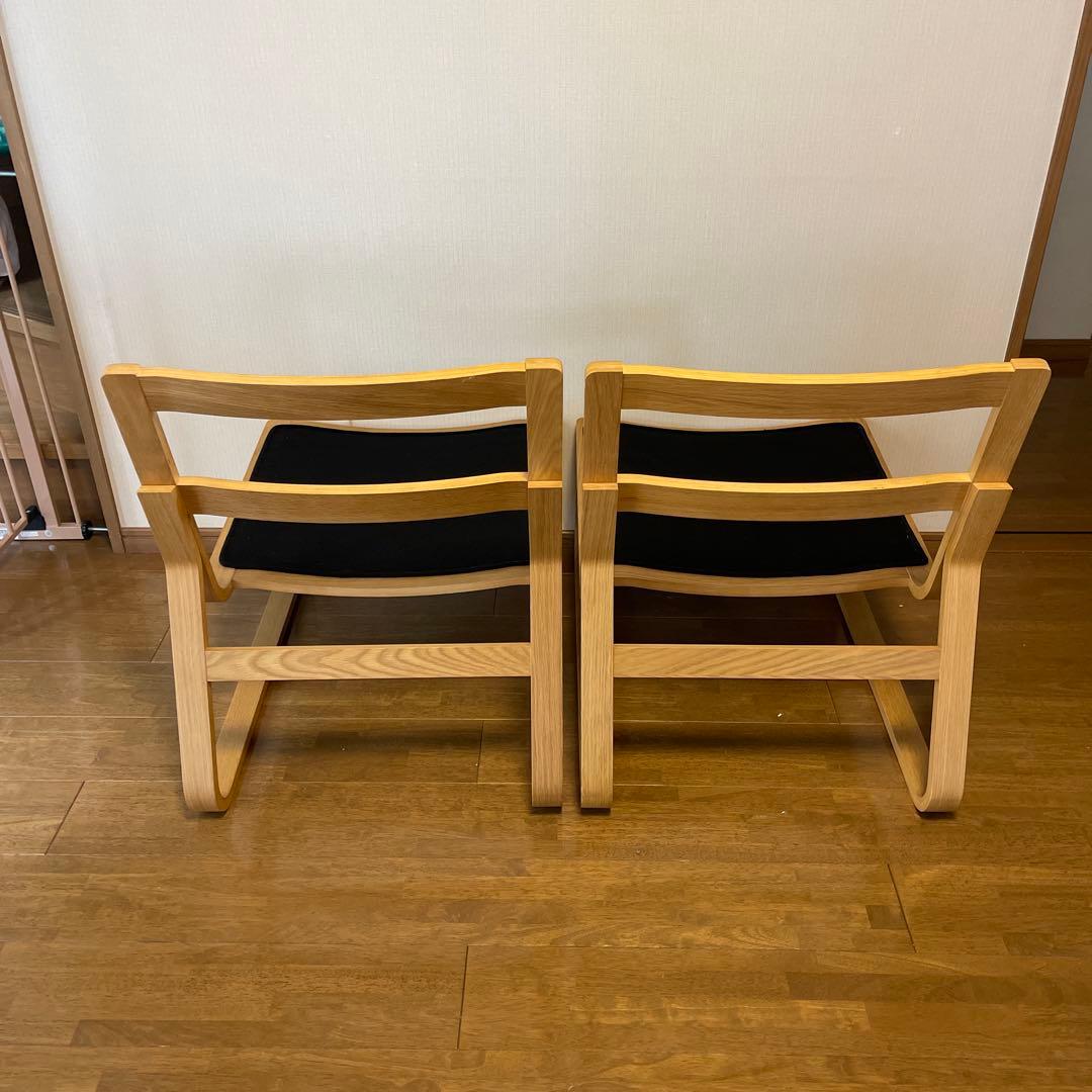 無印良品【2p】リビングでもダイニングでもつかえるソファチェア・オーク材