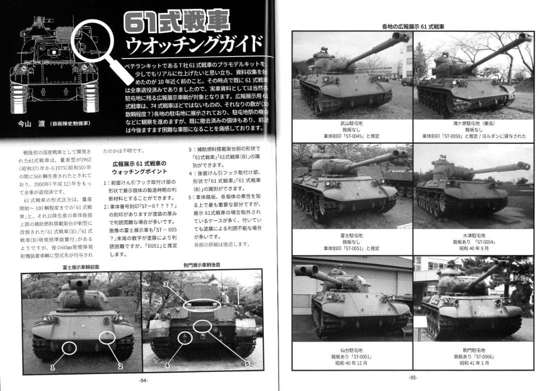 61式戦車、TYPE74上下巻￼ 3冊セット