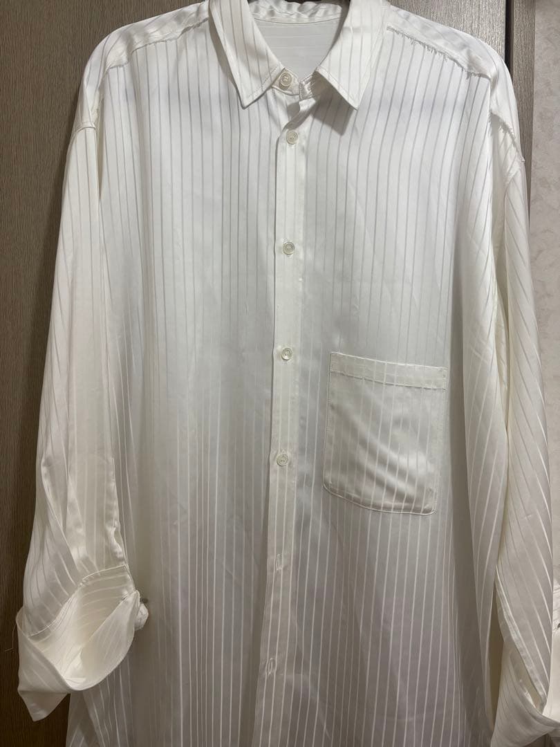【美品・試着のみ】JOSEMOON SATIN STRIPE SHIRT
