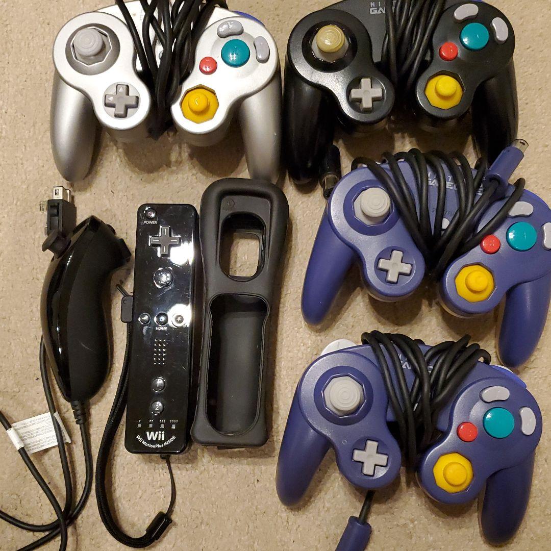 Wii本体、ゲームキューブコントローラー、スマブラX、マリオカート等セット