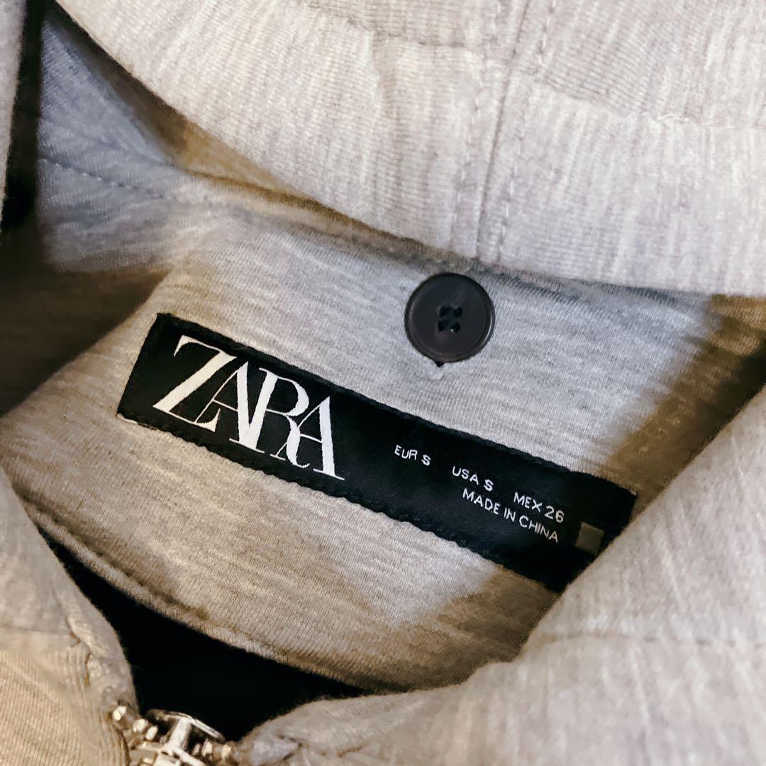 極美品✨ZARA デタッチャブルフード コントラストコート　S