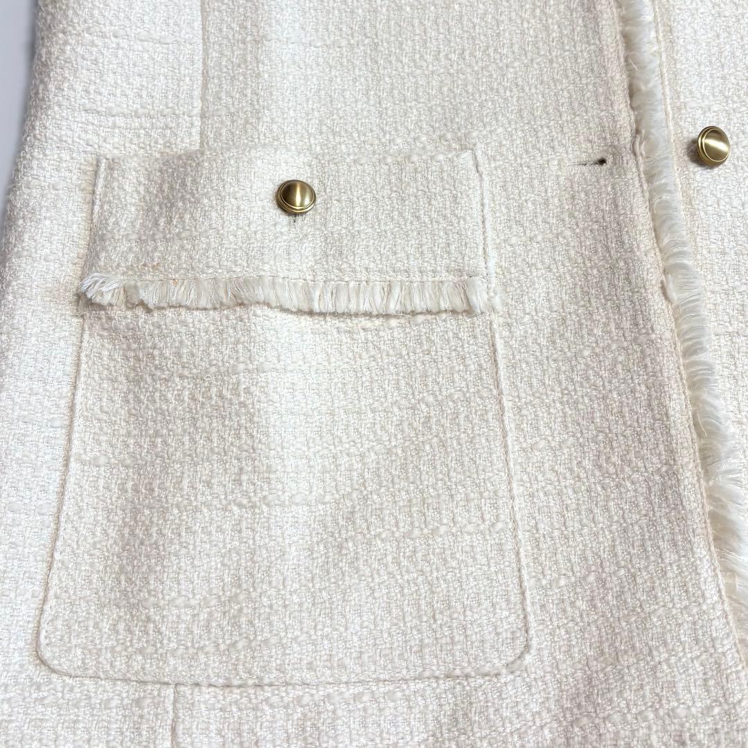極美品☆アーバンリサーチ ツイードノーカラージレ ゆったり 金ボタン ベスト
