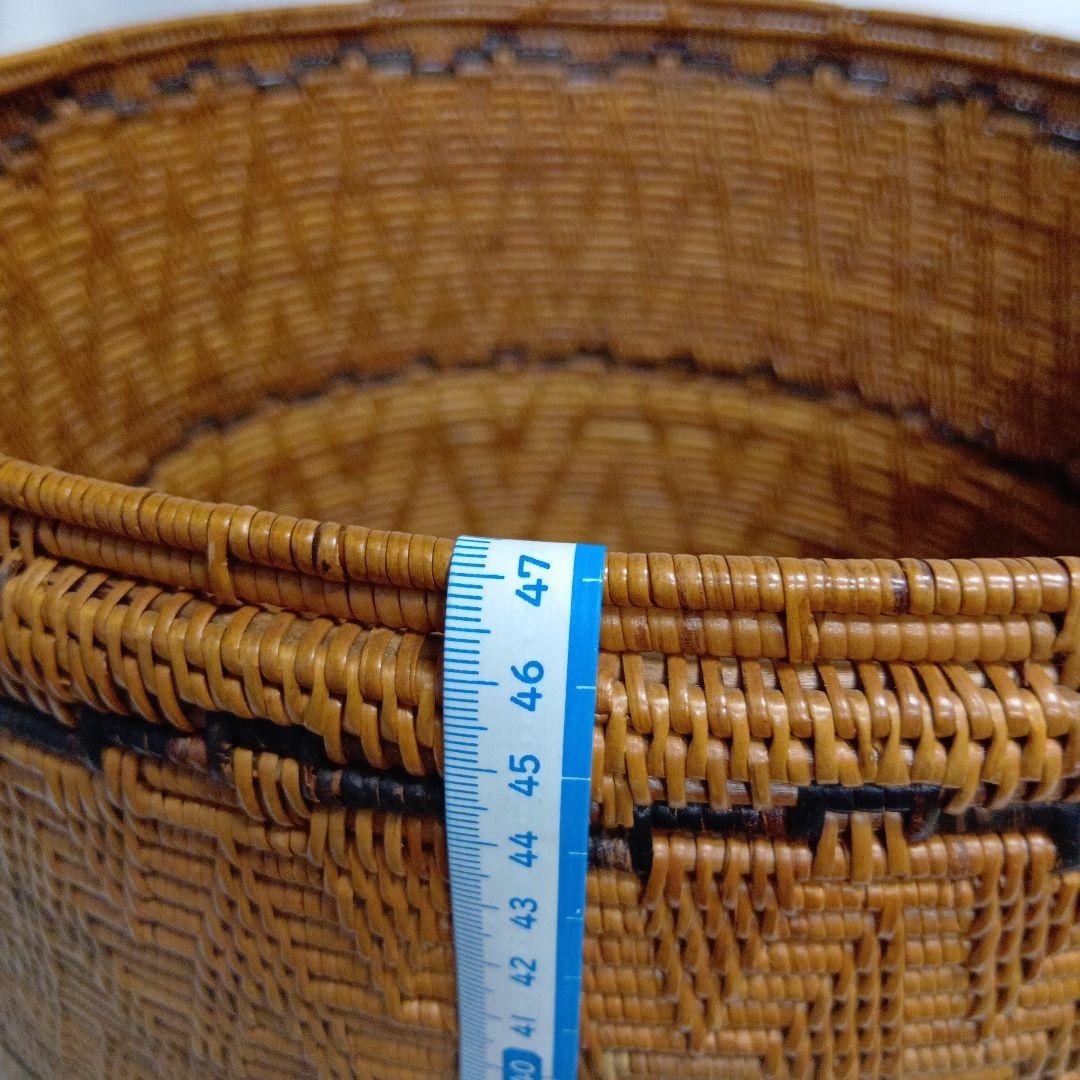 アタ　大型　バスケットアジア雑貨　かご　バリ島　高さ約47センチ
