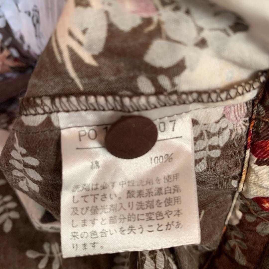 【ピンクハウス 】花柄ブラウン長袖フード付きトップス　美品