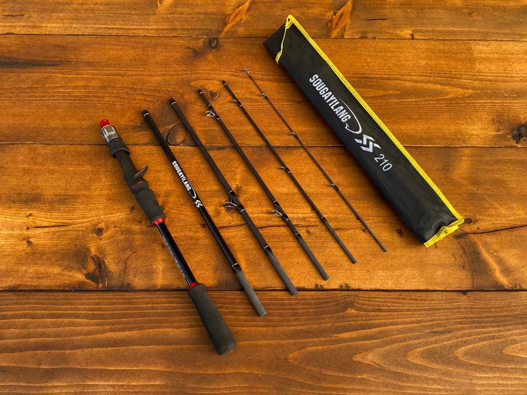 ベイトパックロッド　バス釣りセット　7ft 210cm バスロッド　釣り竿セット