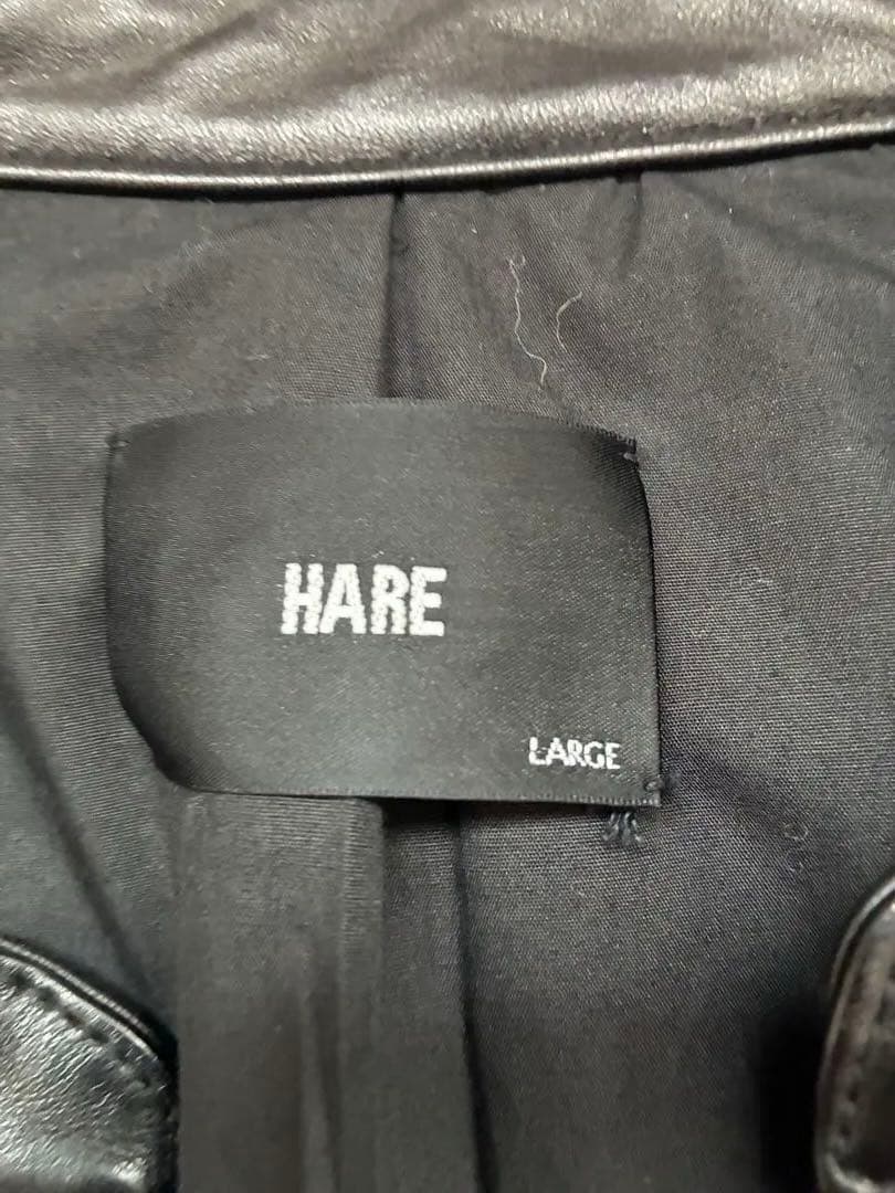 HARE ブラックレザージャケット Lサイズ