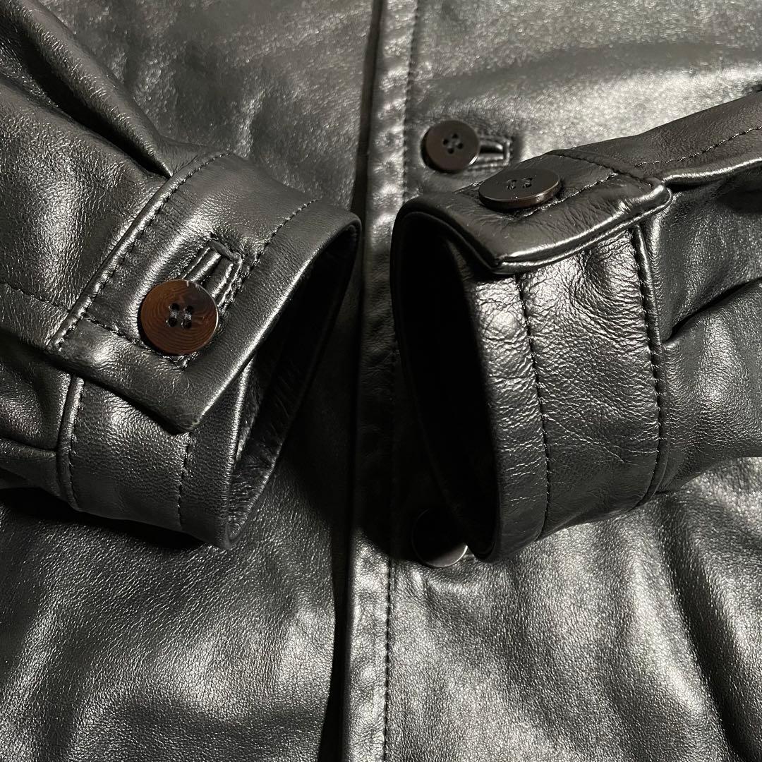 リドム ショートブルゾン レザージャケット ラムレザー