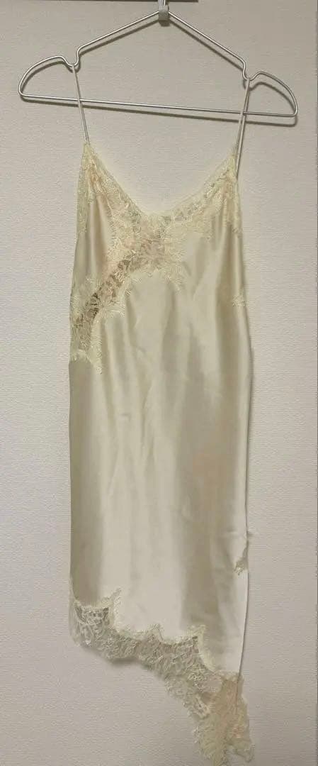 ZW COLLECTION アシンメトリーレースワンピース　アイボリー M