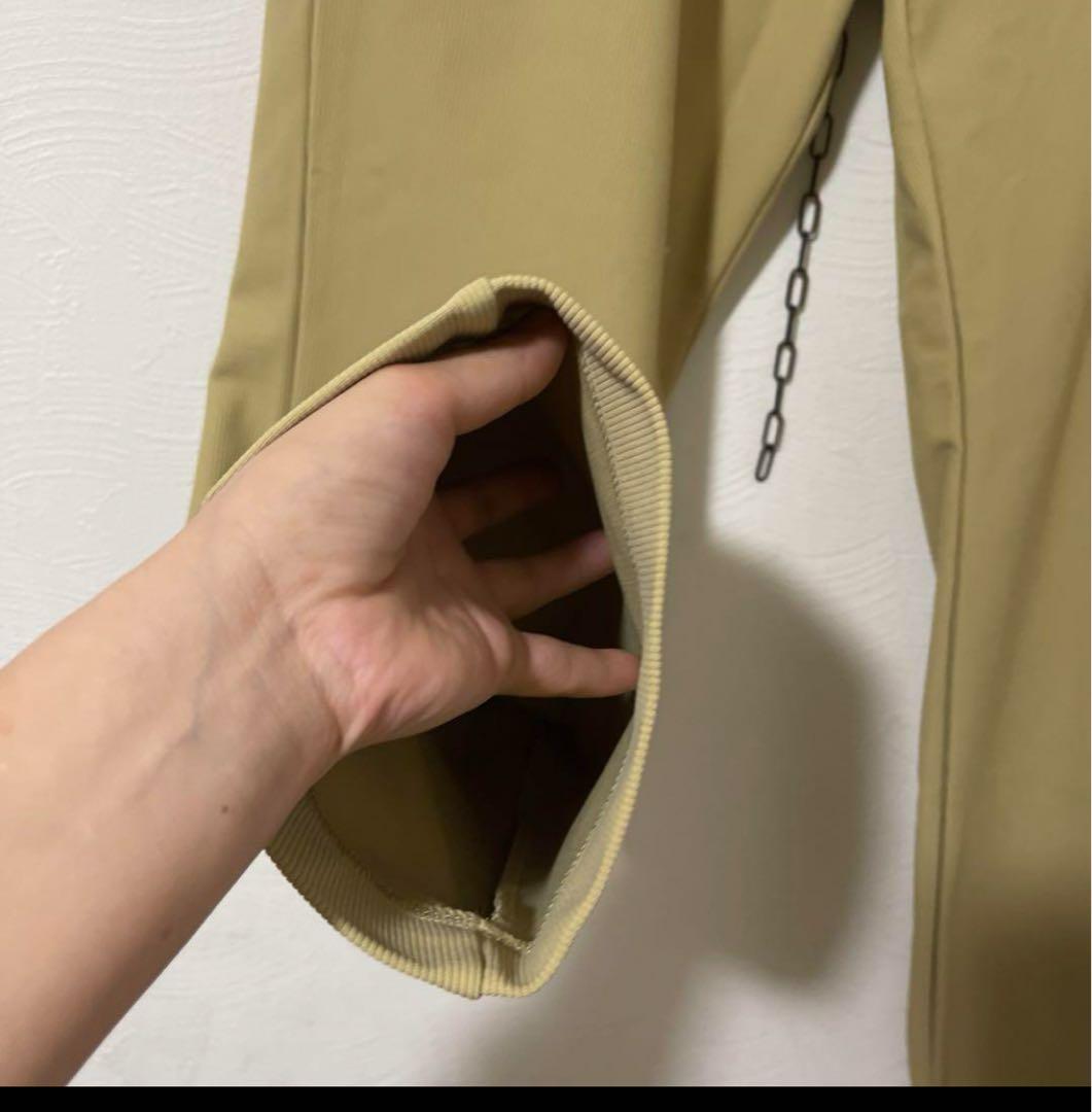 新品L adidas ゴルフ プライムグリーン コーデュロイアンクルパンツ