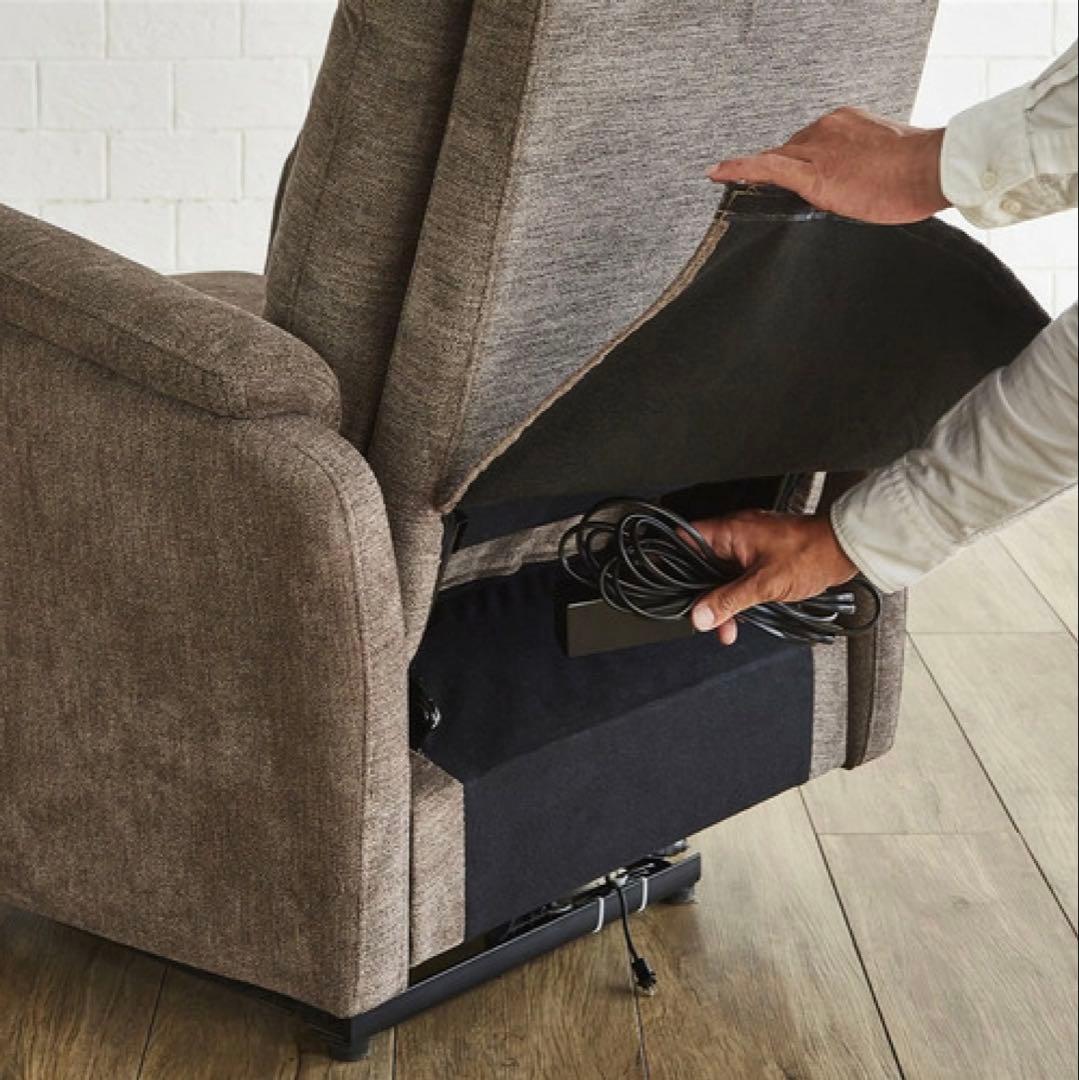 【特価】サンコウ 1P電動ソファ 「リヒトII」 FAB リクライニング DBR