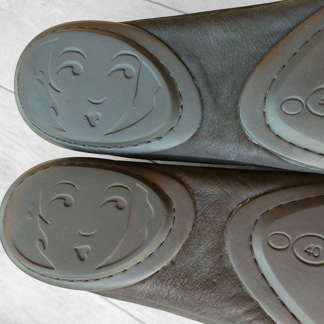 CAMPER TWINS カンペール ツインズ フラットシューズ レザー 黒40