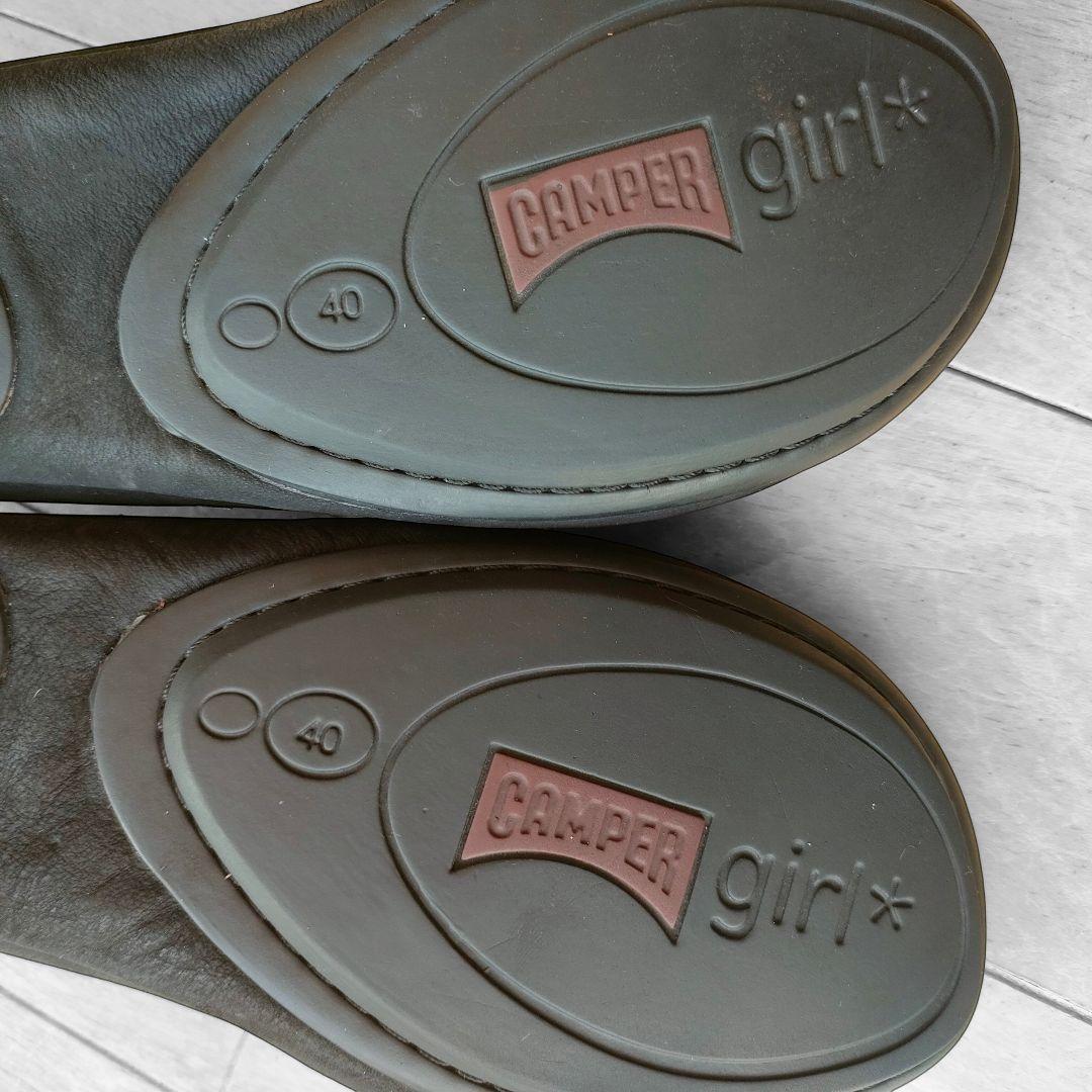 CAMPER TWINS カンペール ツインズ フラットシューズ レザー 黒40