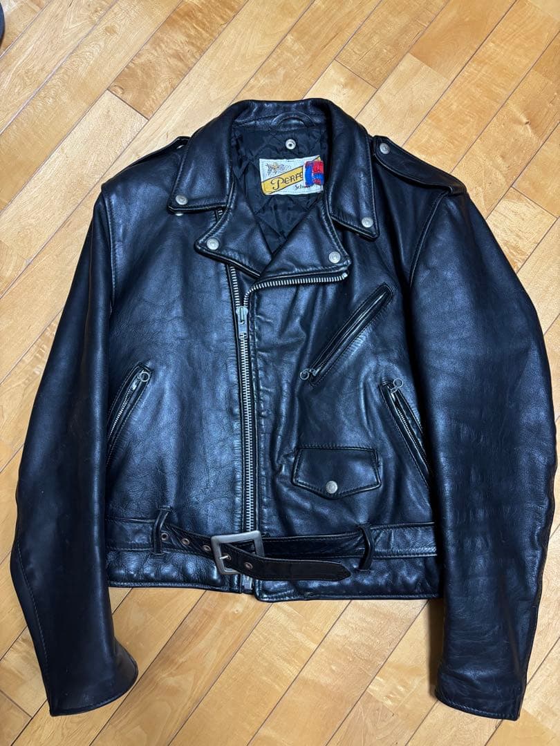 SCHOTT ダブルライダース　618 バックプリント　ブラック　40