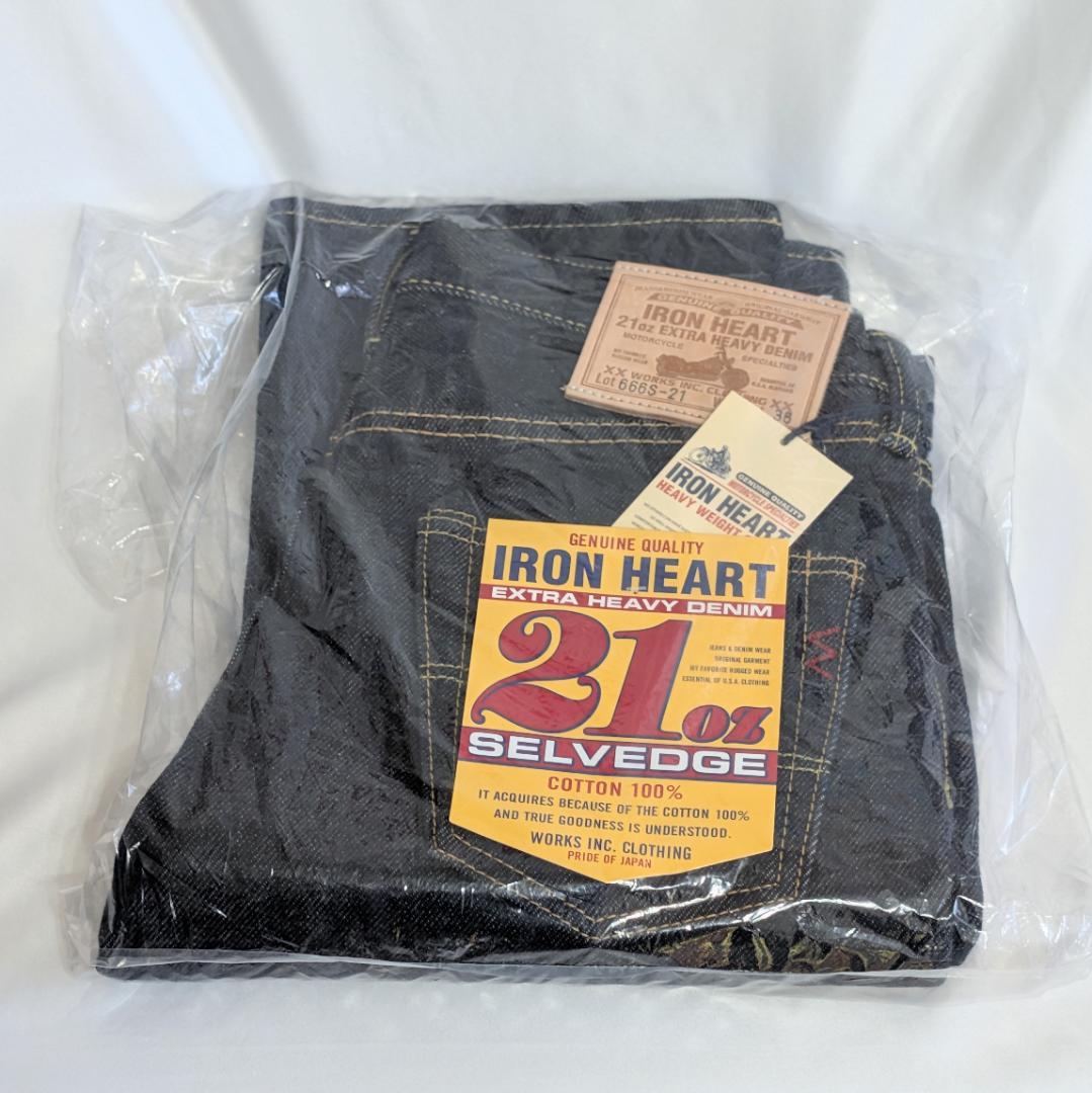 【666s-21 /新品】IRON HEART 21ozセルビッチデニム W32
