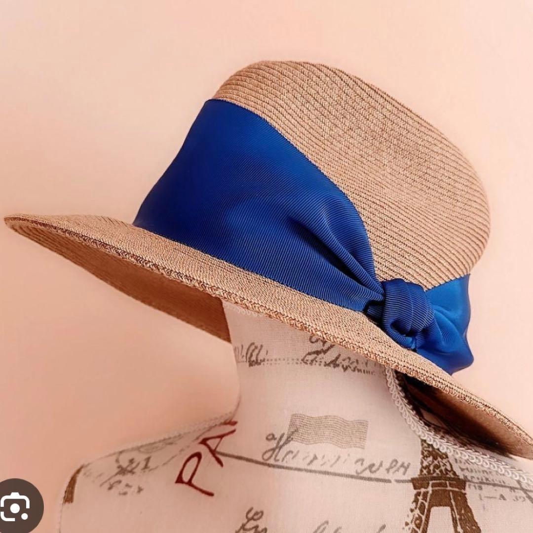 アシーナニューヨーク CAMILA カミラ 石原さとみ ブルー ストローハット