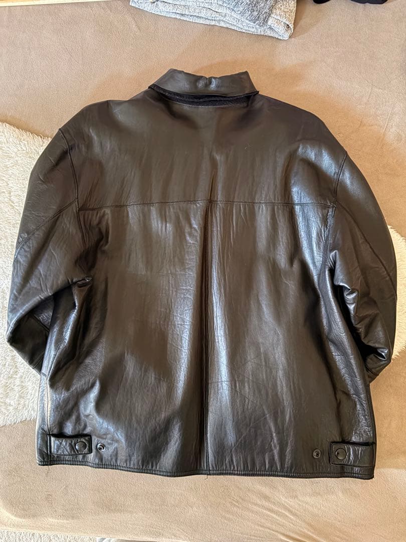 や*車様 【古着】ジャンク！アルマーニソフトラムレザージャケット