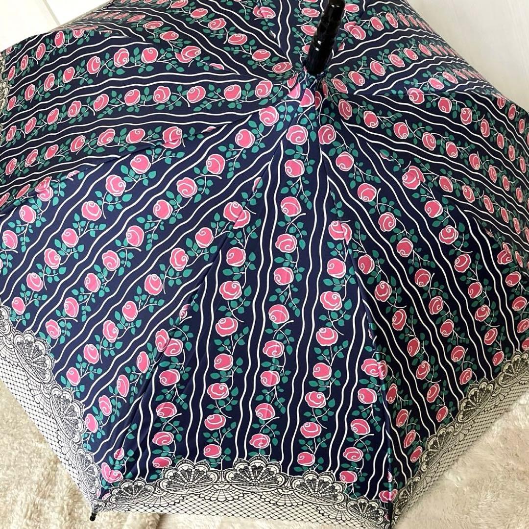 新品未使用品 ANNA SUI 長傘 パゴダ傘 バラ　ローズ 女っぽ レース