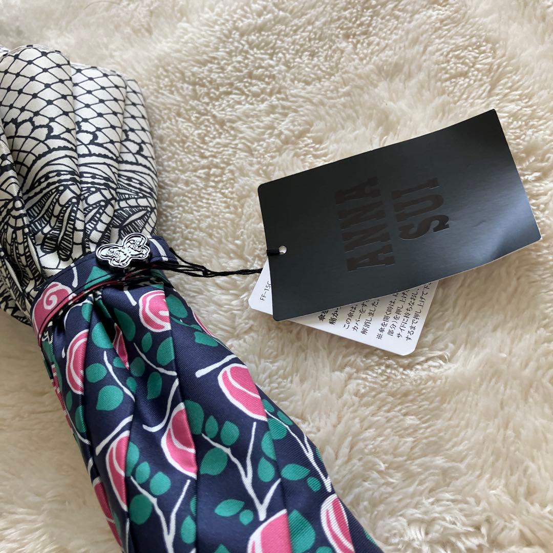 新品未使用品 ANNA SUI 長傘 パゴダ傘 バラ　ローズ 女っぽ レース