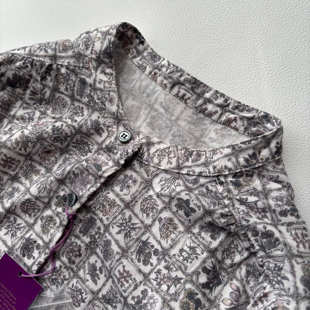 未使用 アフタヌーンティー シャツワンピース リバティ バンドカラー ロング