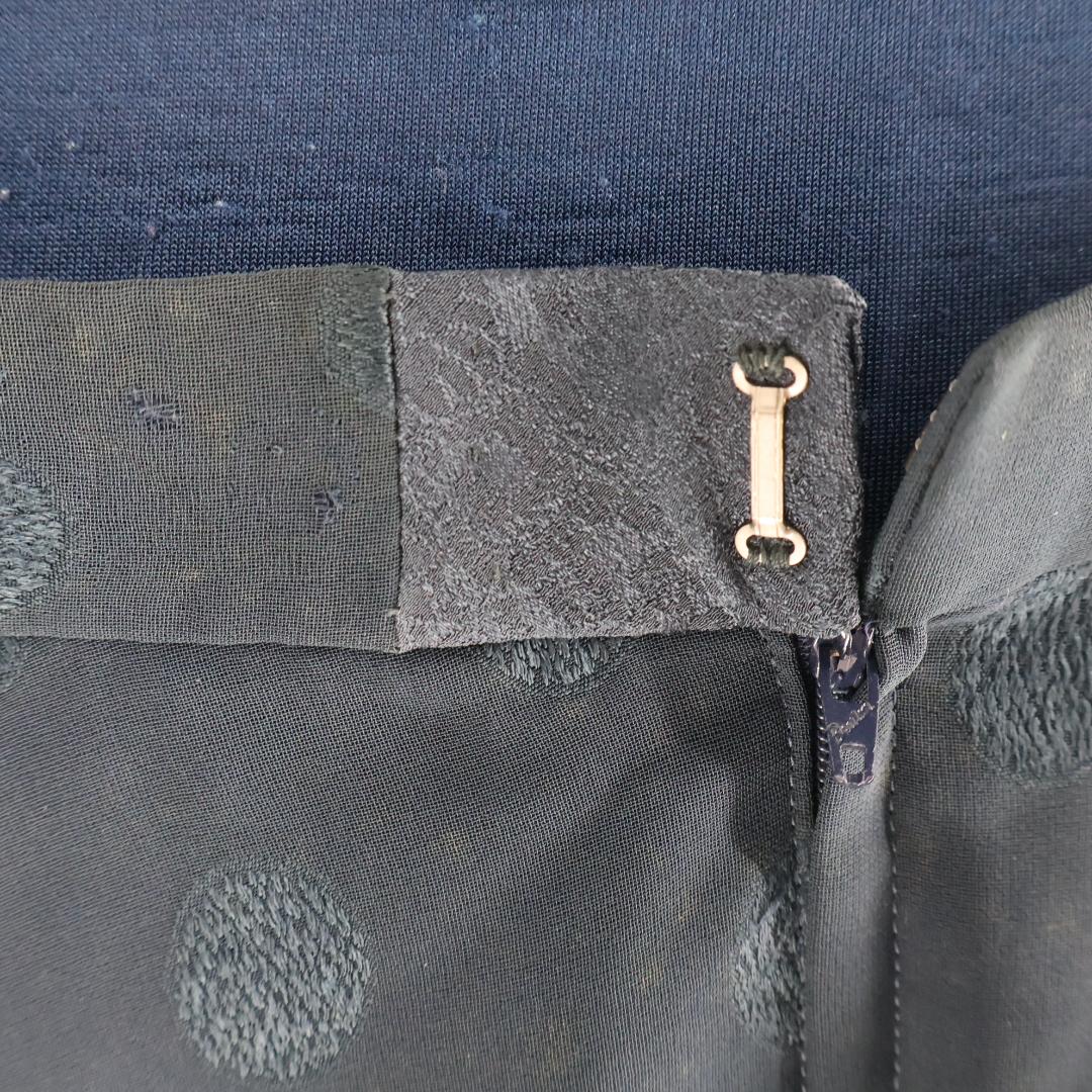 【日本製 社交ダンス衣装】ネイビー Chacott スカート 水玉 ドット 紺色