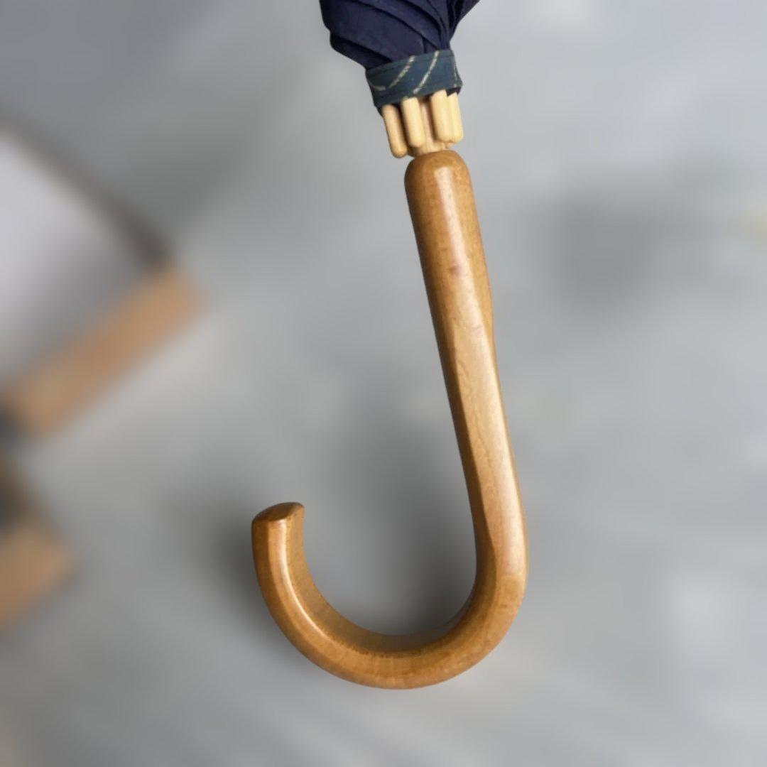 藍染布地の日傘　木手元 　日本製　長傘　和傘**10