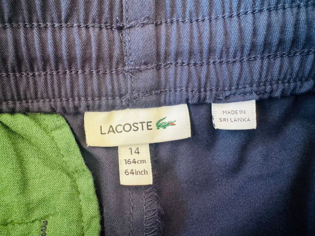LACOSTE ダークグレー パンツ ゴロフパンツ14サイズ