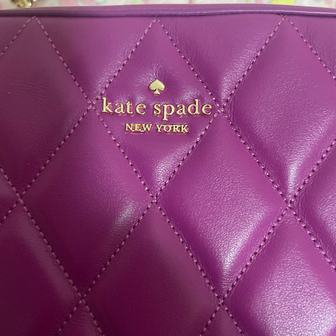 ☆新品☆kate spadeパープル キルティング ショルダーバッグ