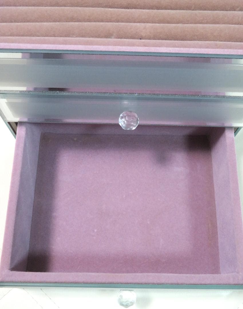 レイジースーザン　ガラス製　ジュエリーボックス　アラベスク　NM