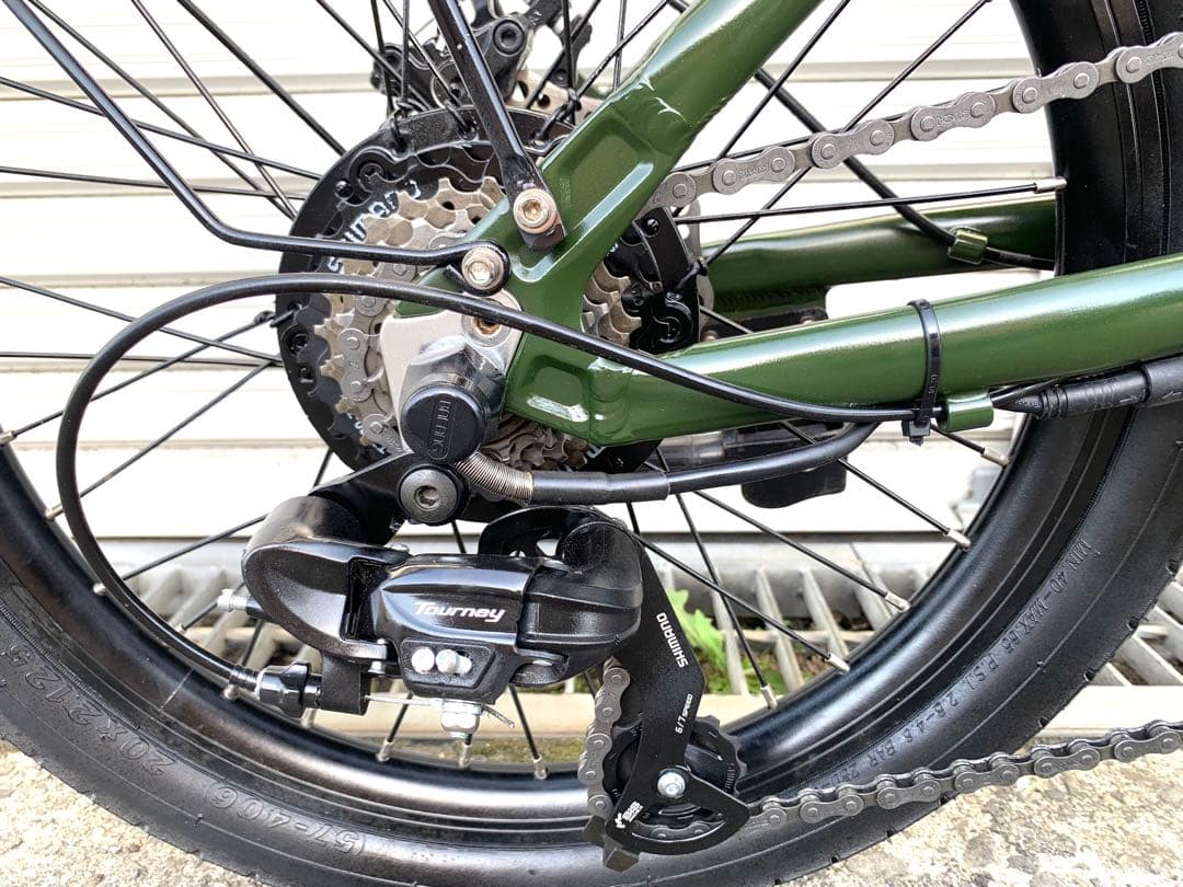 送料無料EENOURディスクMTB折り畳み電動アシスト自転車20インチ動作確認済