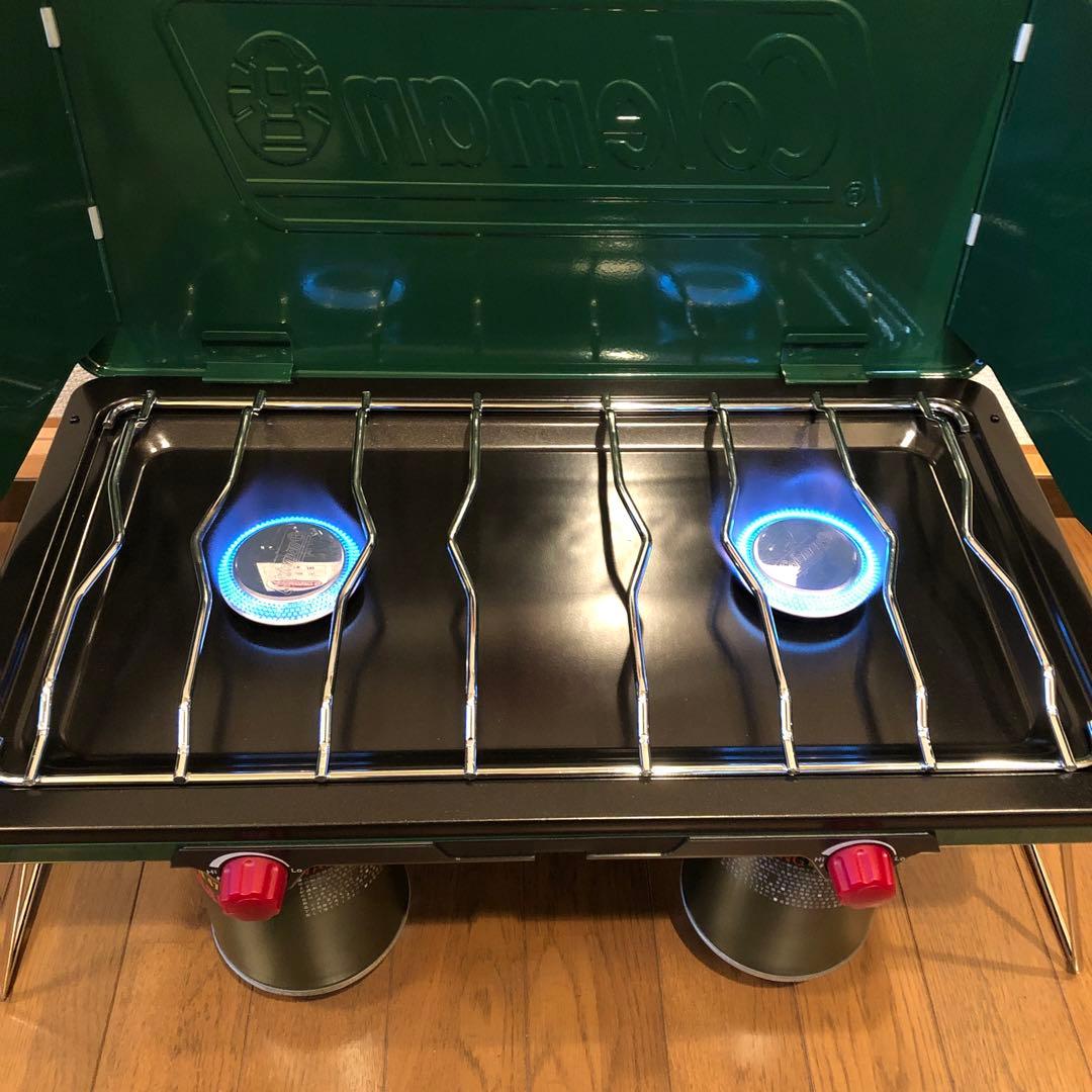 コールマン Coleman パワーハウス LPツーバーナーコンロ 美品