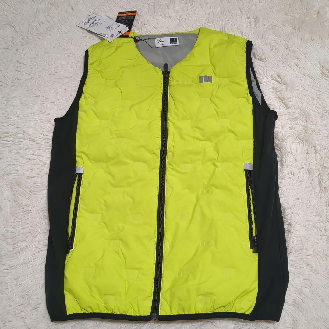 新品☆マンシング ウェア ダウン ベスト☆ライムグリーン☆Мサイズ