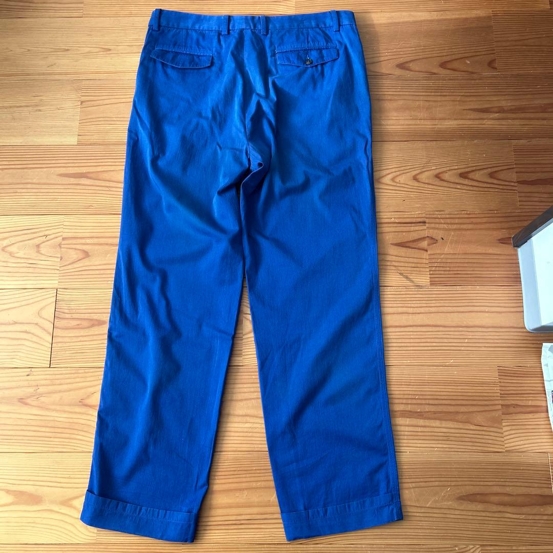 12SS メゾンマルタンマルジェラ　ベルテッドパンツ　青