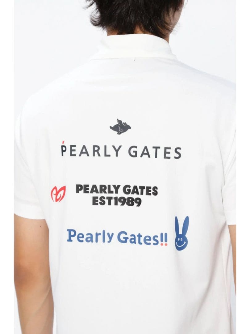 パーリーゲイツパロディロゴ ポリエステルストレッチカノコメンズポロシャツサイズ6