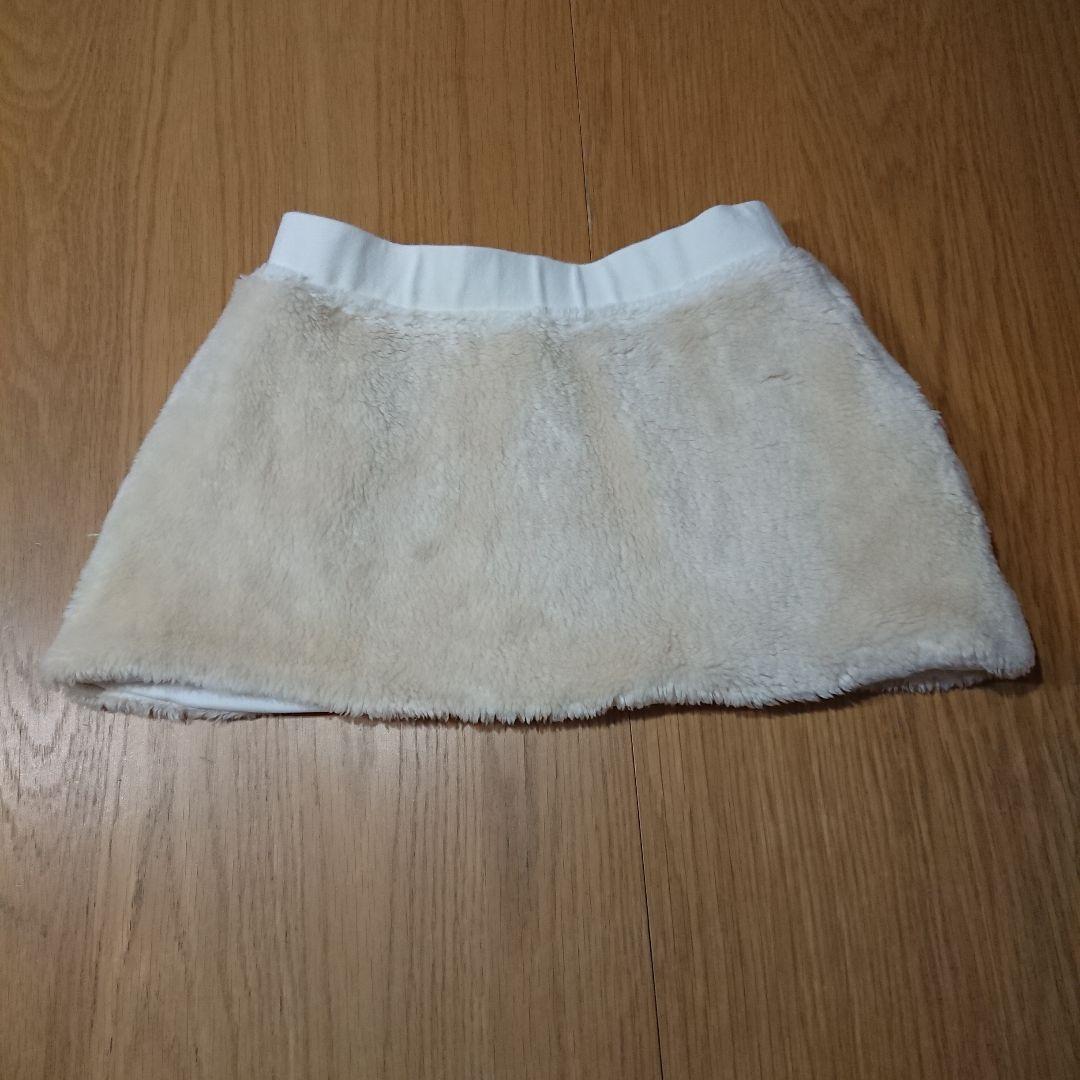 FILA フェイクファール ボア スコート Lサイズ