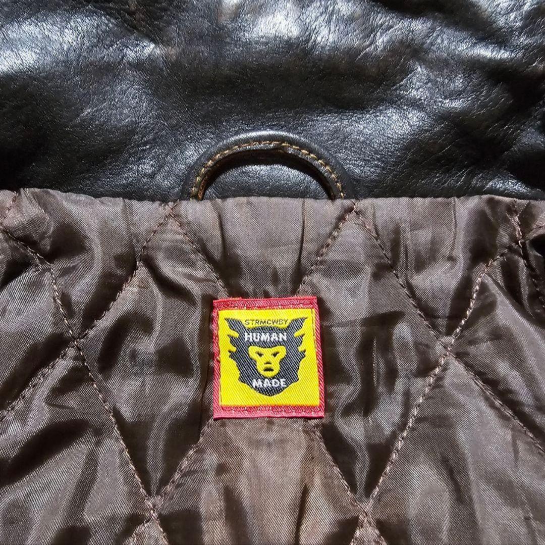 希少！HUMAN MADE ヒューマンメイド エイジング加工ダブルライダース L