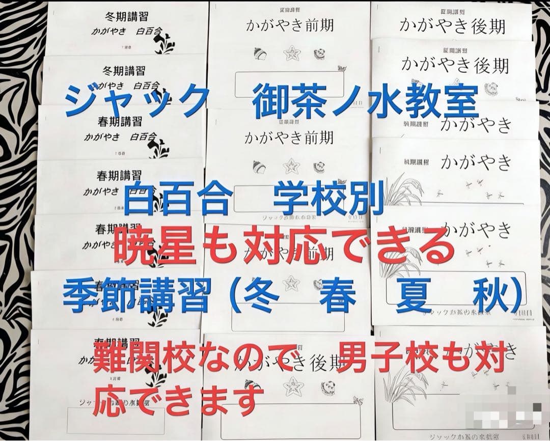 ジャック御茶ノ水教室　白百合　学校別　季節講習