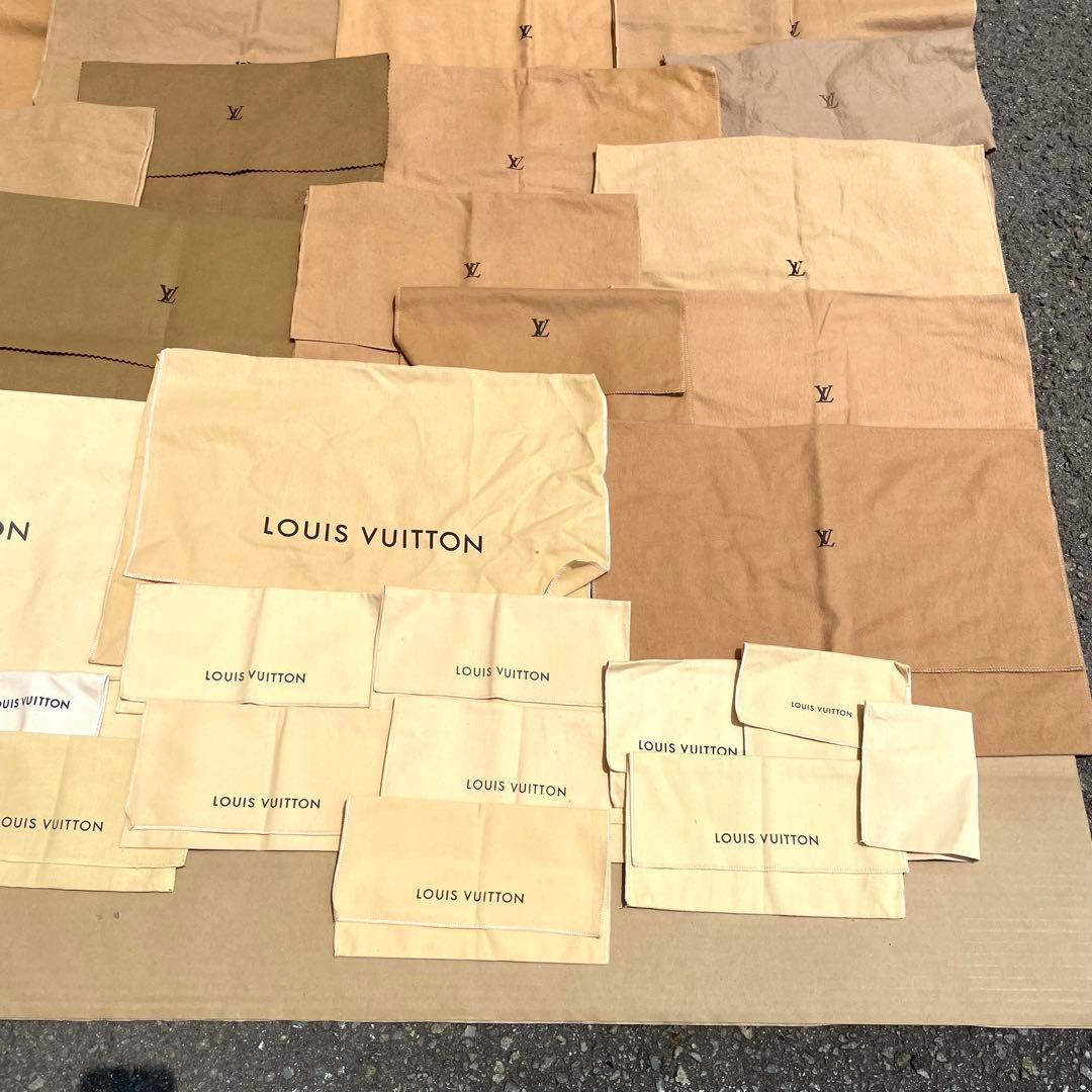ルイヴィトン LVロゴ ショッパー 保存袋 巾着 ブラウン 大量まとめ 50枚