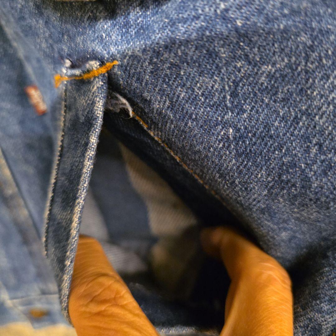 1980s 　デカタグ リーバイス　A-2型デニムジャケット　XL 裏地ヘビネル