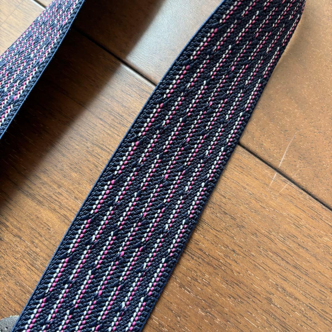 現行 アルバートサーストン サスペンダー ネイビー 6ボタン留め