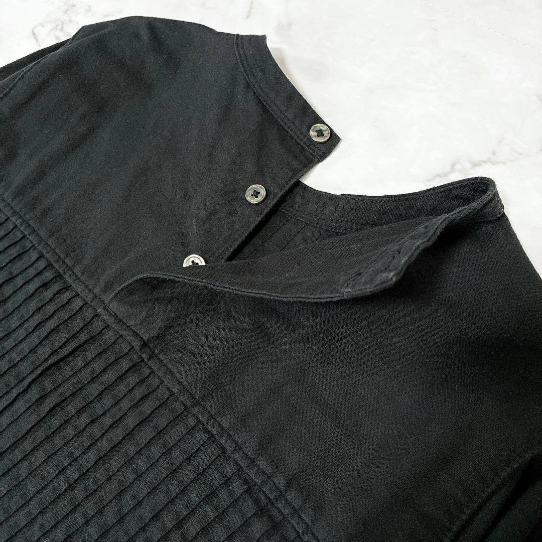 サニークラウズ　魔女のタックワンピース　コットン100%　ブラック　MP