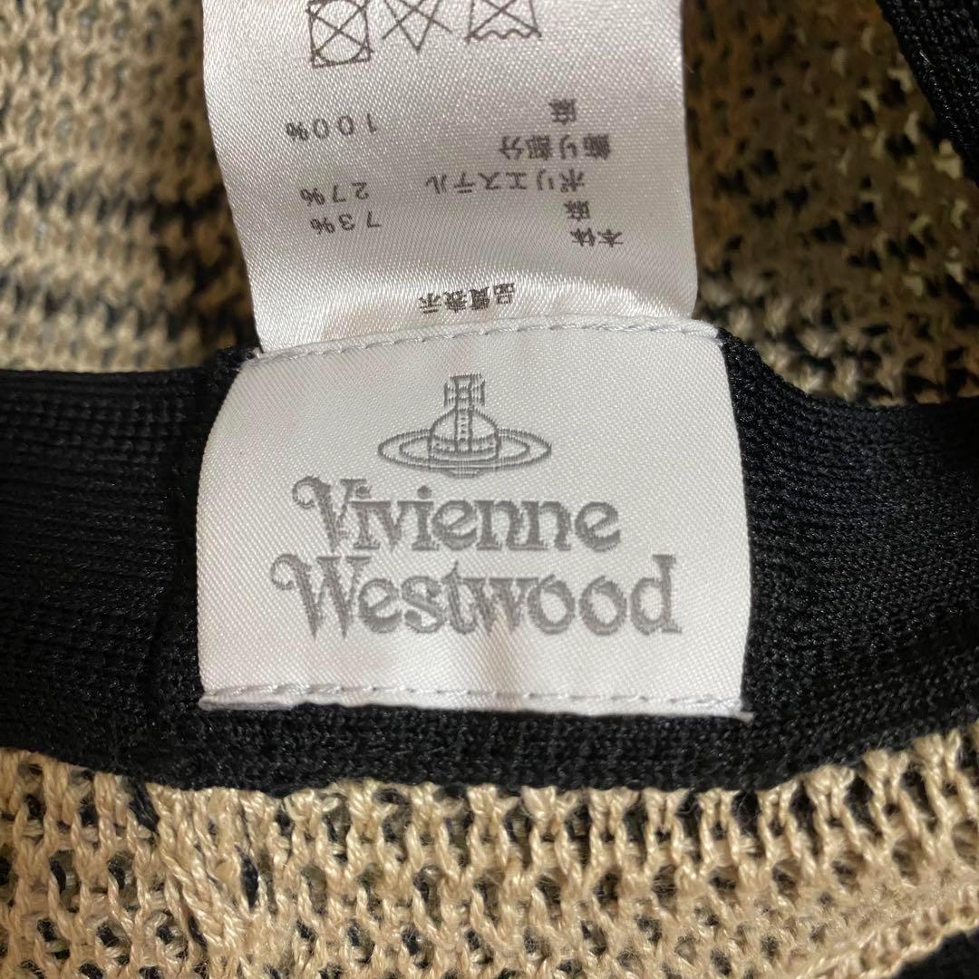 タグ付き　ヴィヴィアンウエストウッド 帽子 サーモジャカード リボンハット