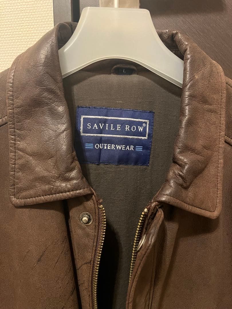 90-00's old 羊革 レザーフライトジャケット 茶 L