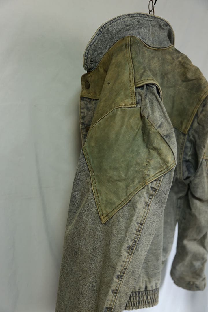 GUESS 1986’s デニム×レザージャケットXL バックトゥザフューチャー