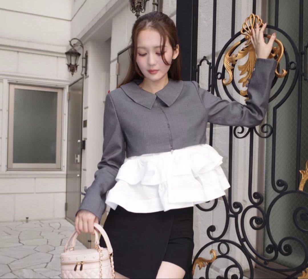 ジャケット・アウター POMME d'amour peplum frill jacket