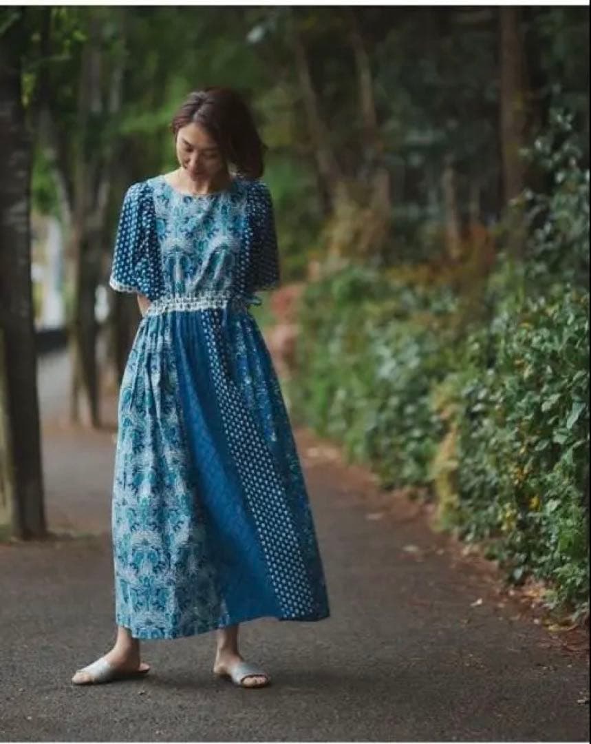 SOULEIADO×maiando×Lilla Blommaワンピース生地と型紙